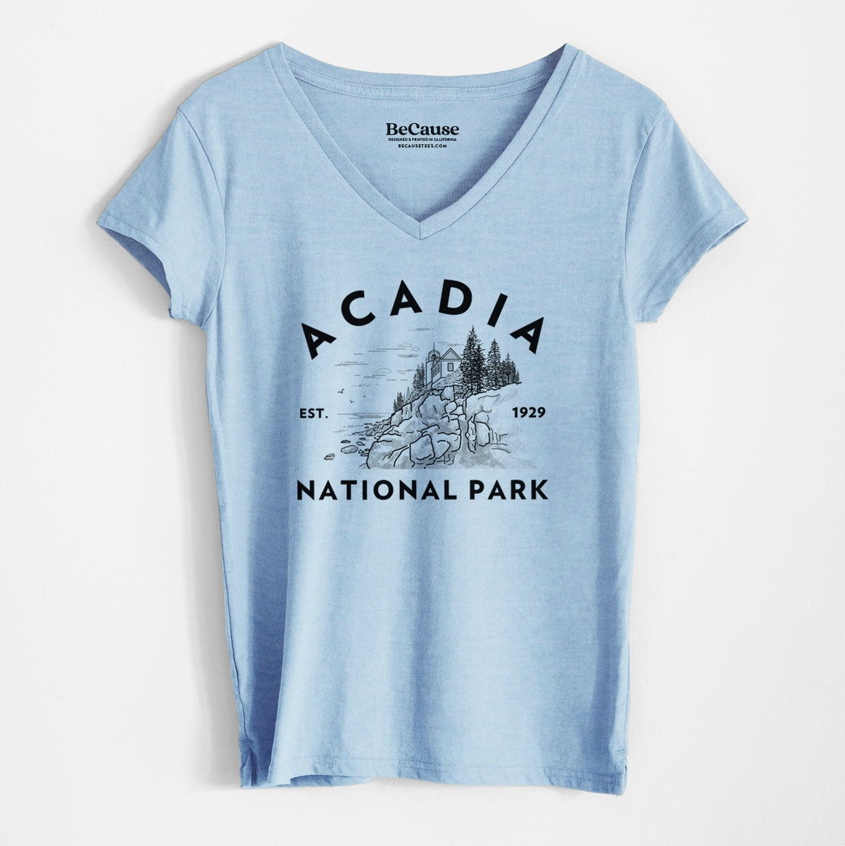 Acadia National Park - Women&#39;s 100% Recycled V-neck