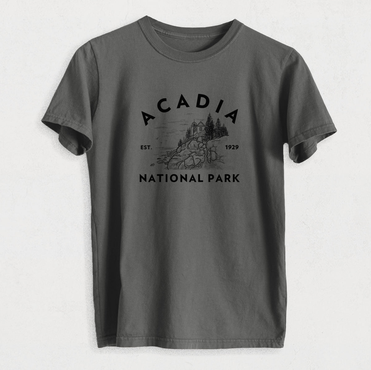 Acadia National Park - Heavyweight Men&#39;s 100% Organic Cotton Tee