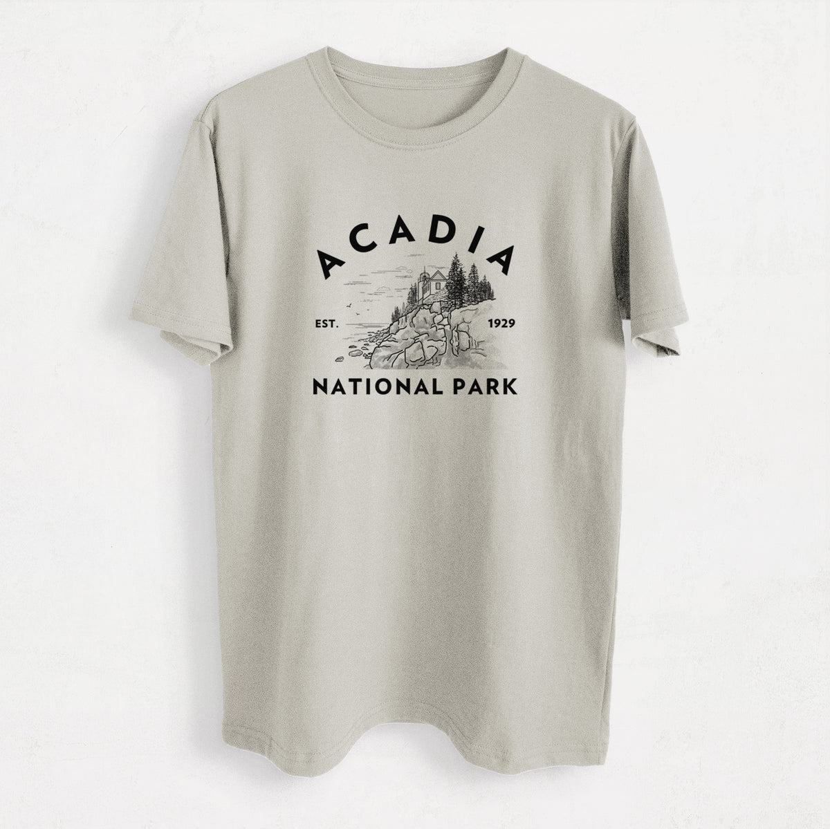 Acadia National Park - Heavyweight Men&#39;s 100% Organic Cotton Tee