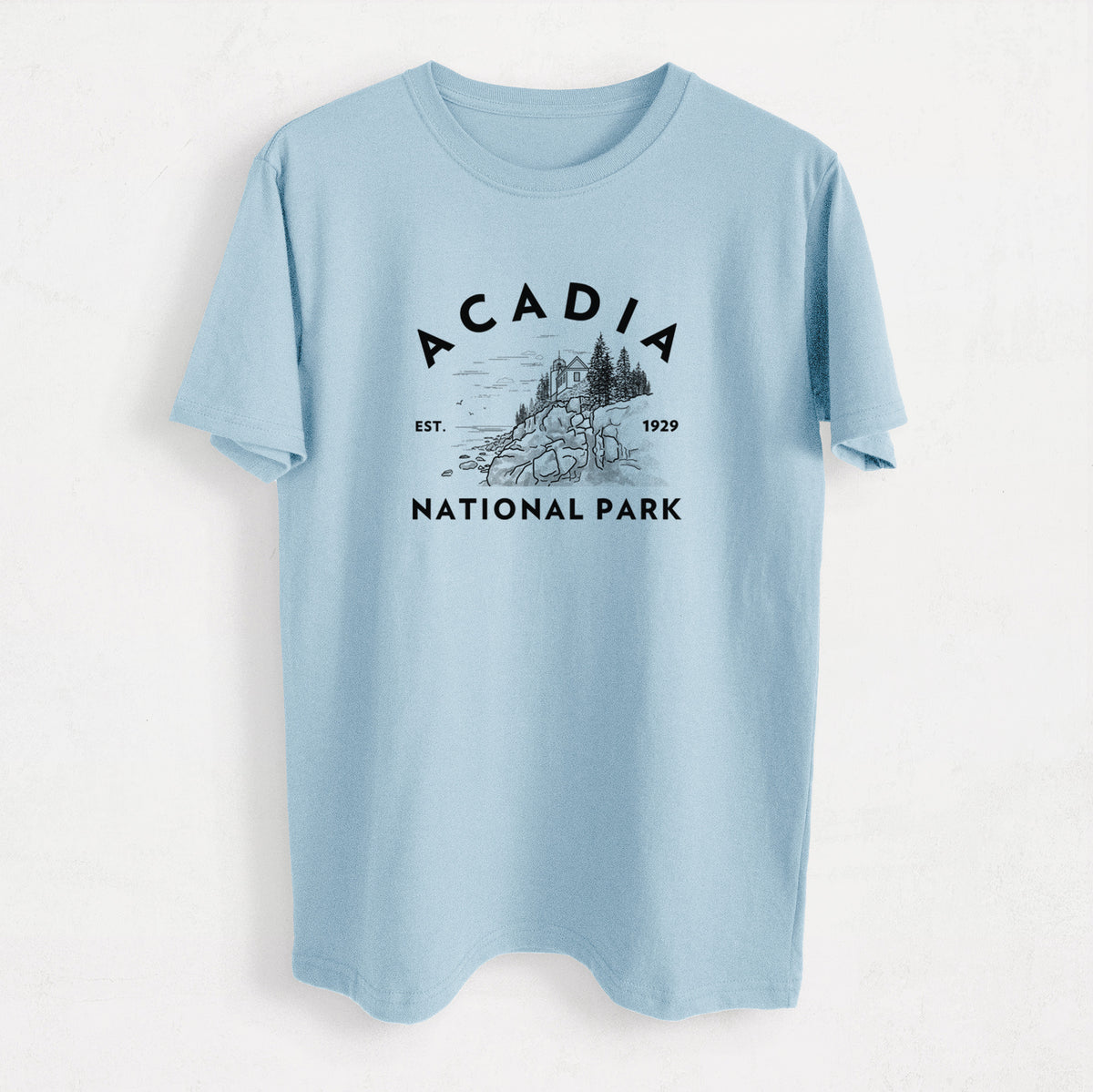 Acadia National Park - Heavyweight Men&#39;s 100% Organic Cotton Tee