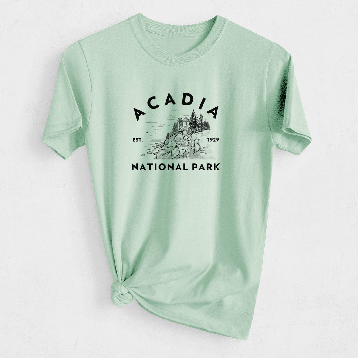 Acadia National Park - Heavyweight Men&#39;s 100% Organic Cotton Tee