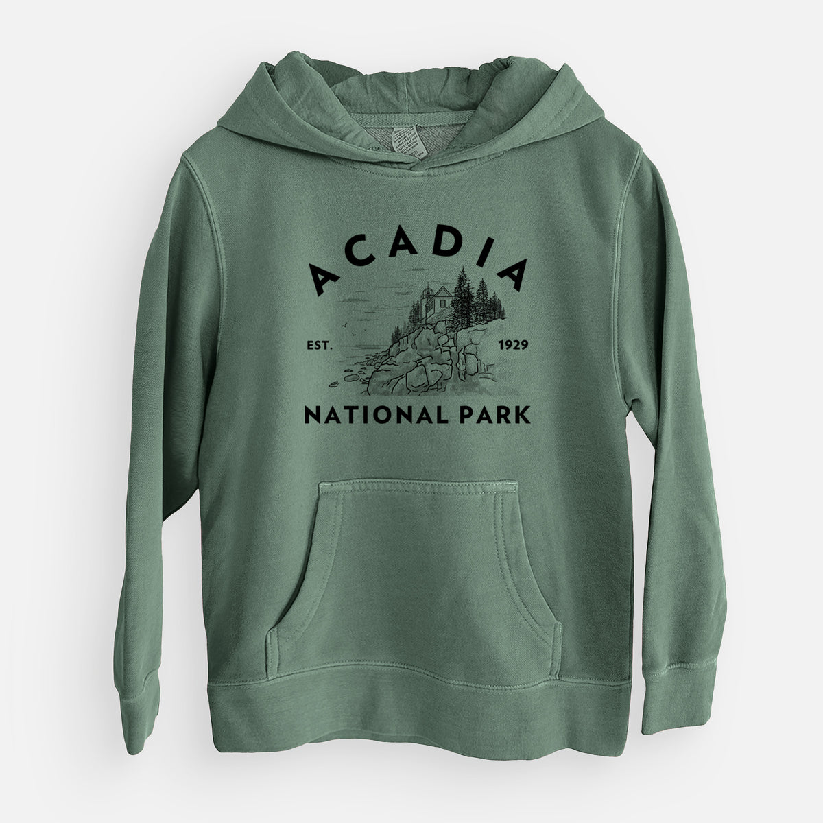 Acadia National Park - Youth Pigment Dyed Hoodie