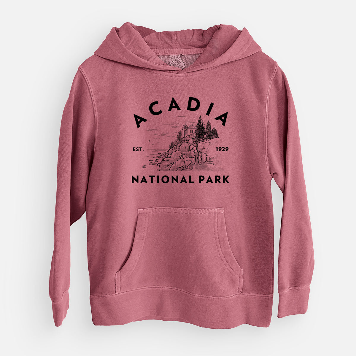 Acadia National Park - Youth Pigment Dyed Hoodie