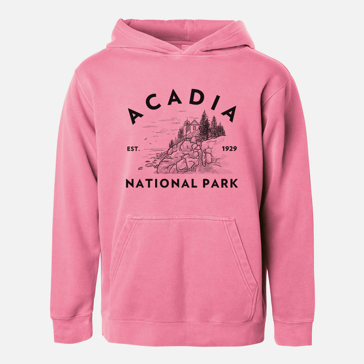 Acadia National Park - Youth Pigment Dyed Hoodie