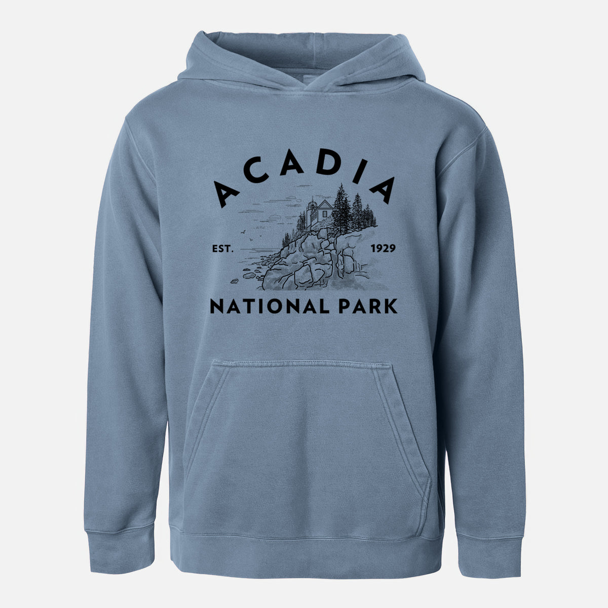 Acadia National Park - Youth Pigment Dyed Hoodie