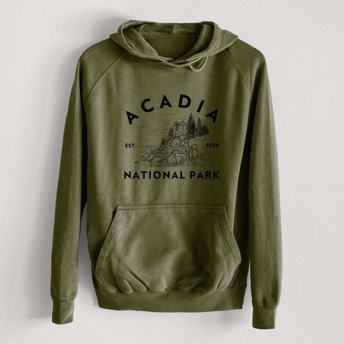 Acadia National Park  - Mid-Weight Unisex Vintage 100% Cotton Hoodie