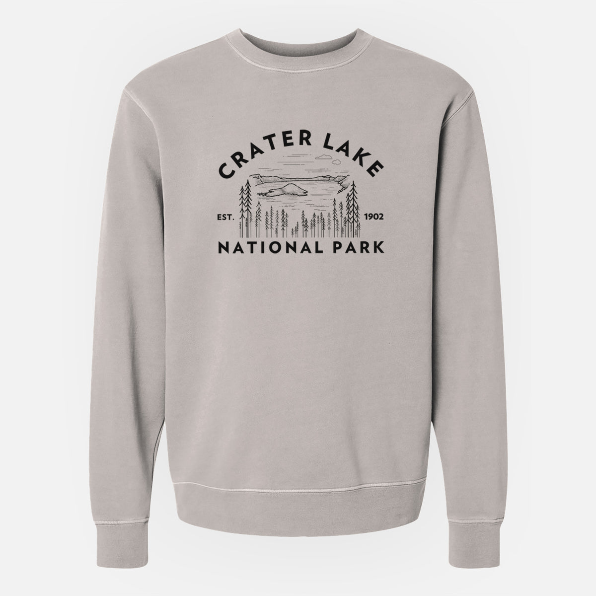 Crater Lake National Park - Unisex Pigment Dyed Crew Sweatshirt
