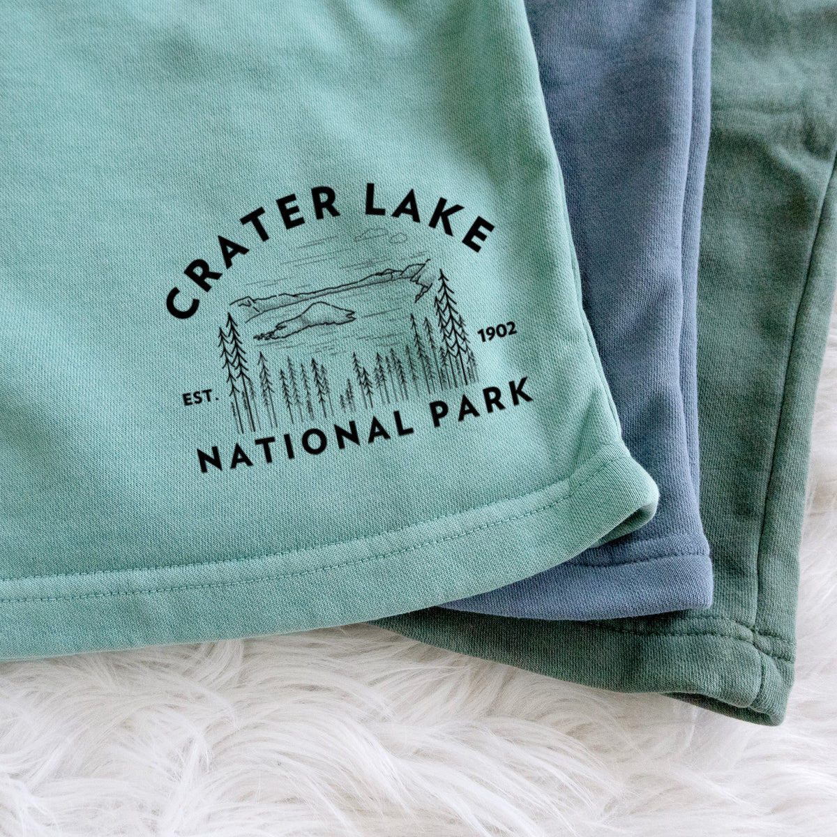 Crater Lake National Park - Unisex Pigment Dyed Shorts