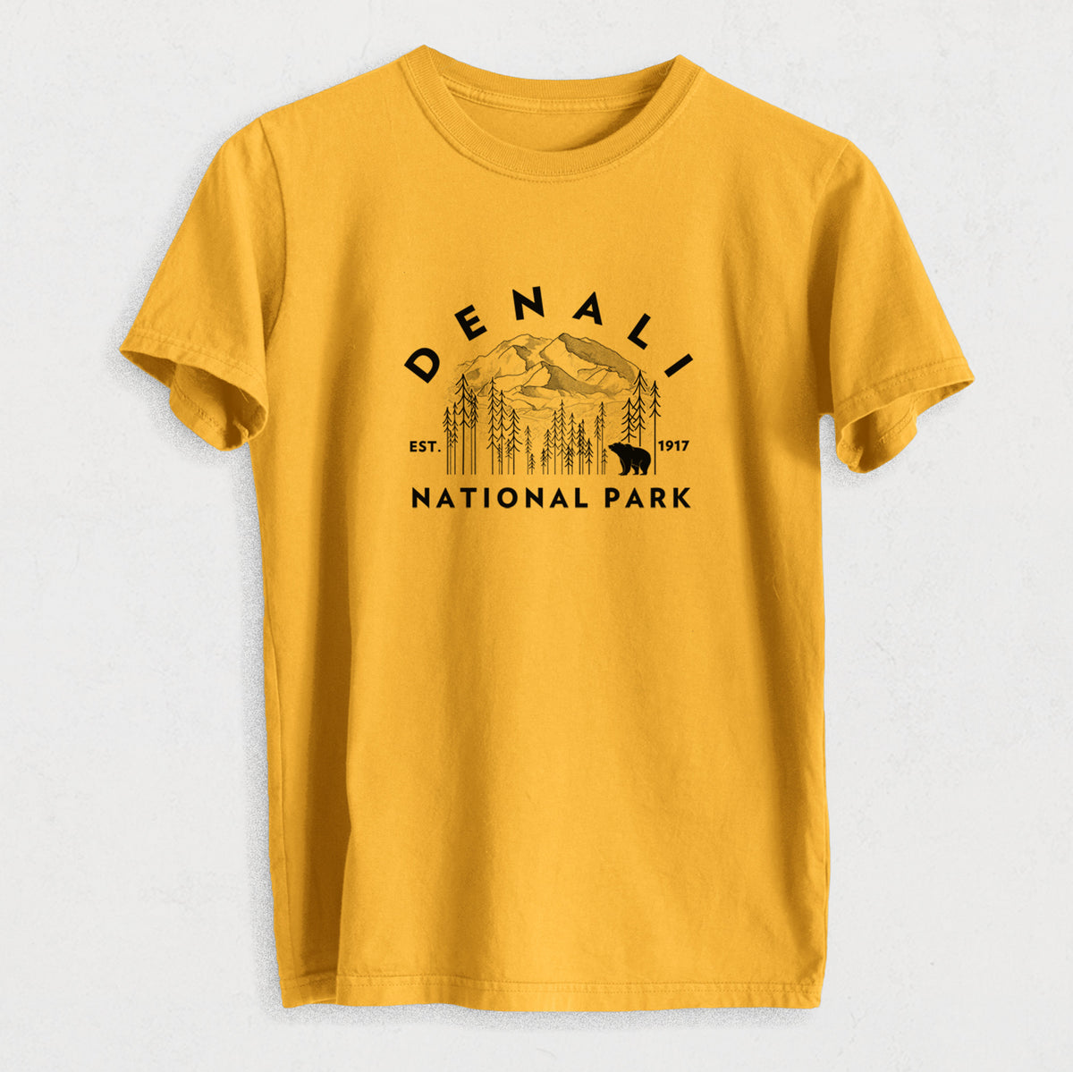 Denali National Park - Heavyweight Men&#39;s 100% Organic Cotton Tee