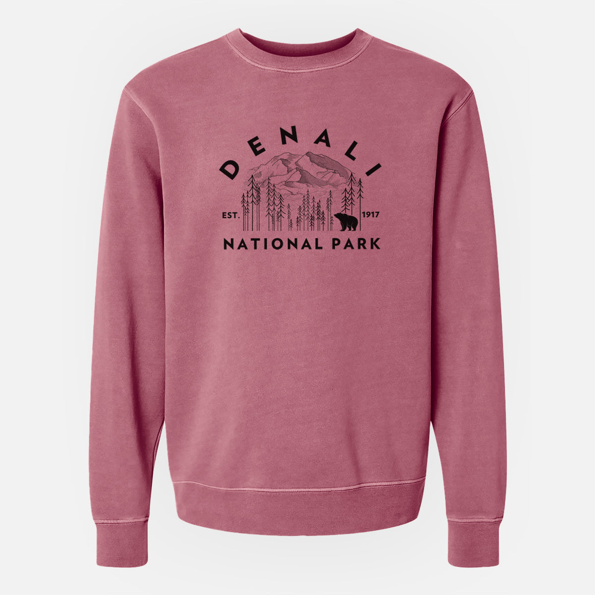 Denali National Park - Unisex Pigment Dyed Crew Sweatshirt