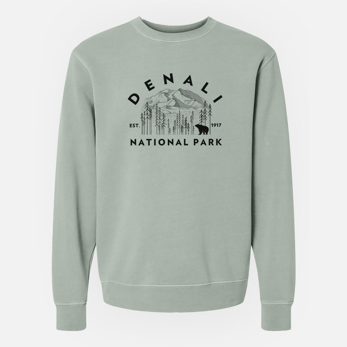 Denali National Park - Unisex Pigment Dyed Crew Sweatshirt