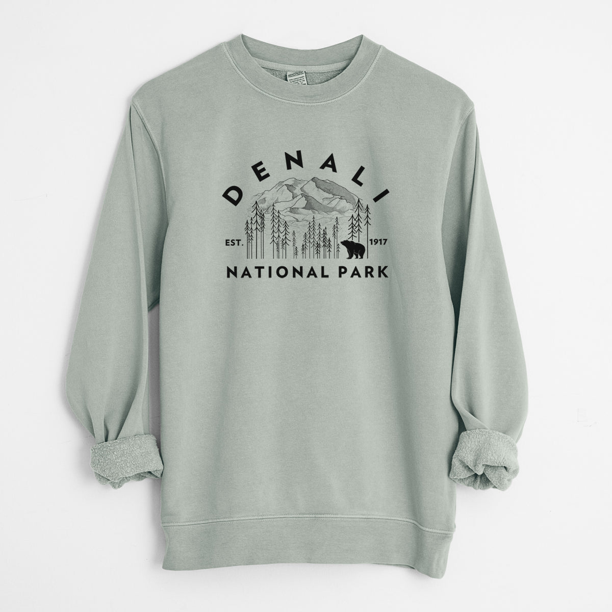 Denali National Park - Unisex Pigment Dyed Crew Sweatshirt