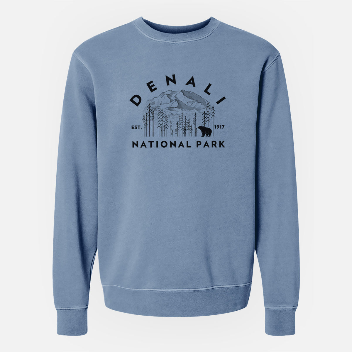 Denali National Park - Unisex Pigment Dyed Crew Sweatshirt