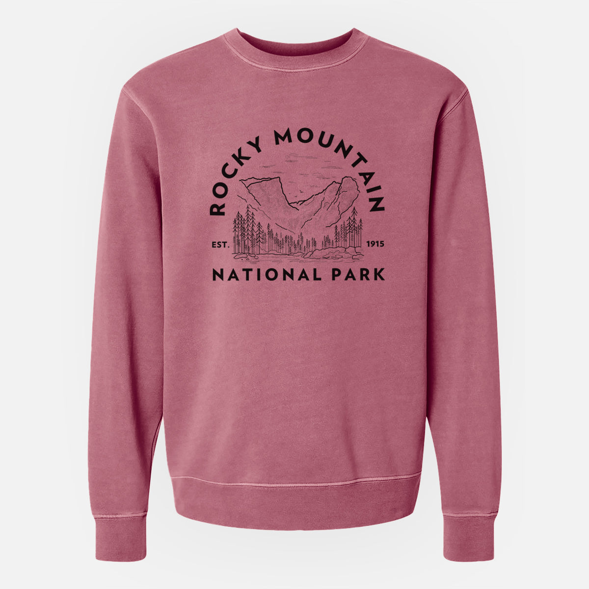 Rocky Mountain National Park - Unisex Pigment Dyed Crew Sweatshirt