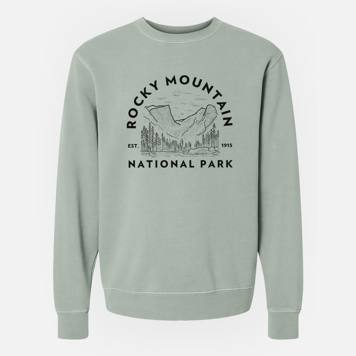 Rocky Mountain National Park - Unisex Pigment Dyed Crew Sweatshirt