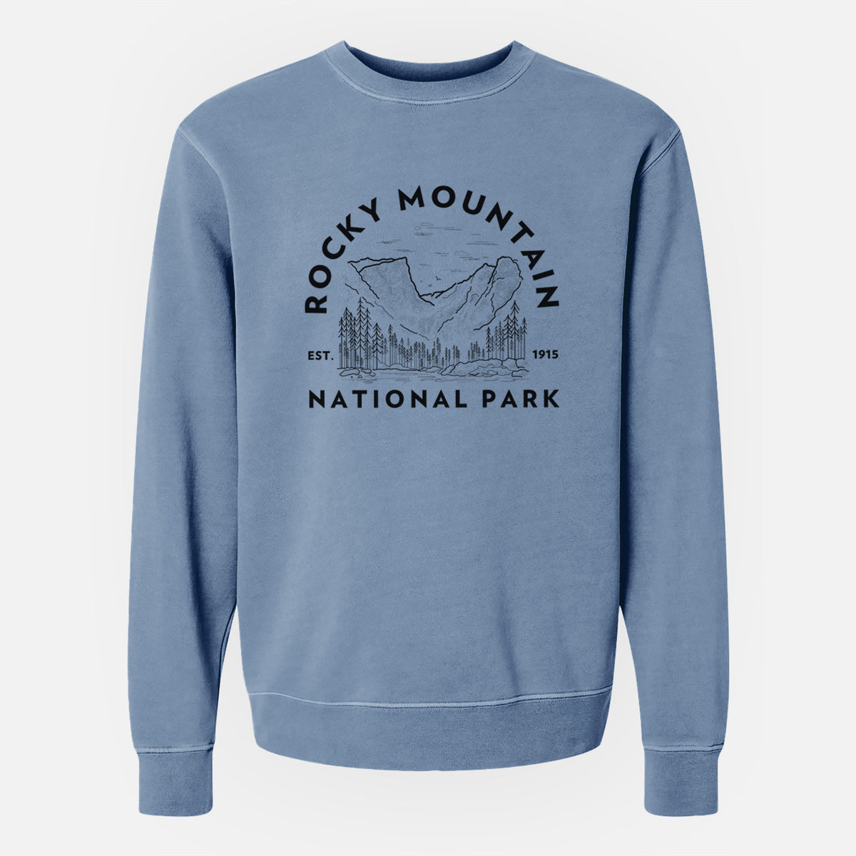 Rocky Mountain National Park - Unisex Pigment Dyed Crew Sweatshirt