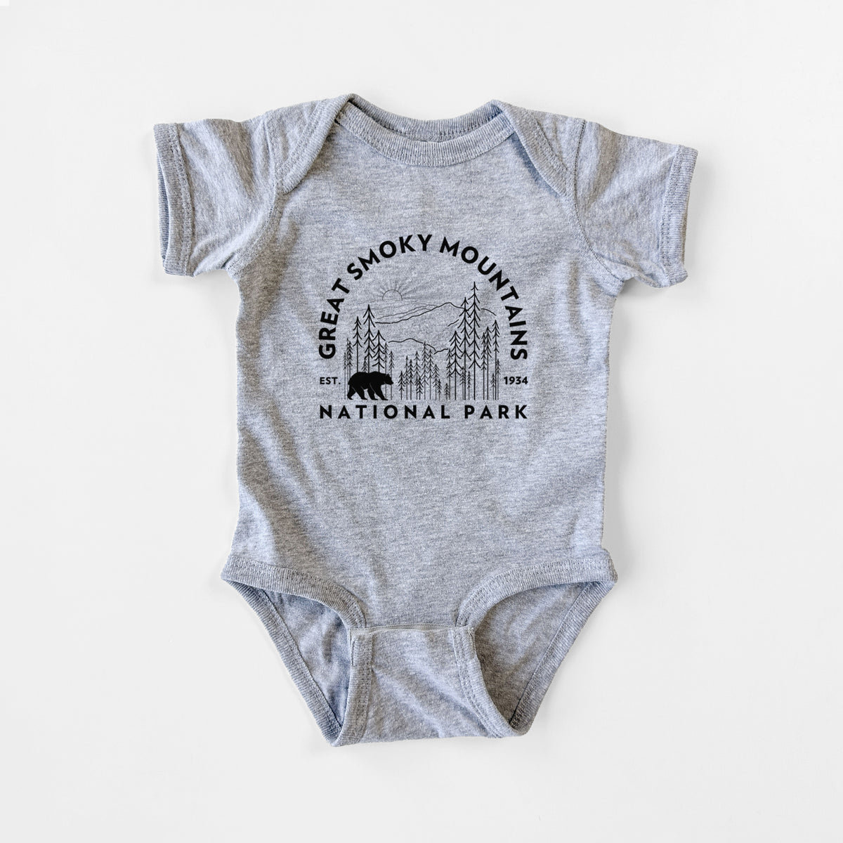 Great Smoky Mountains National Park - Baby Fine Jersey Bodysuit