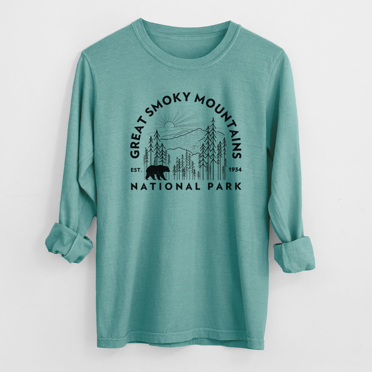 Great Smoky Mountains National Park - Heavyweight 100% Cotton Long Sleeve