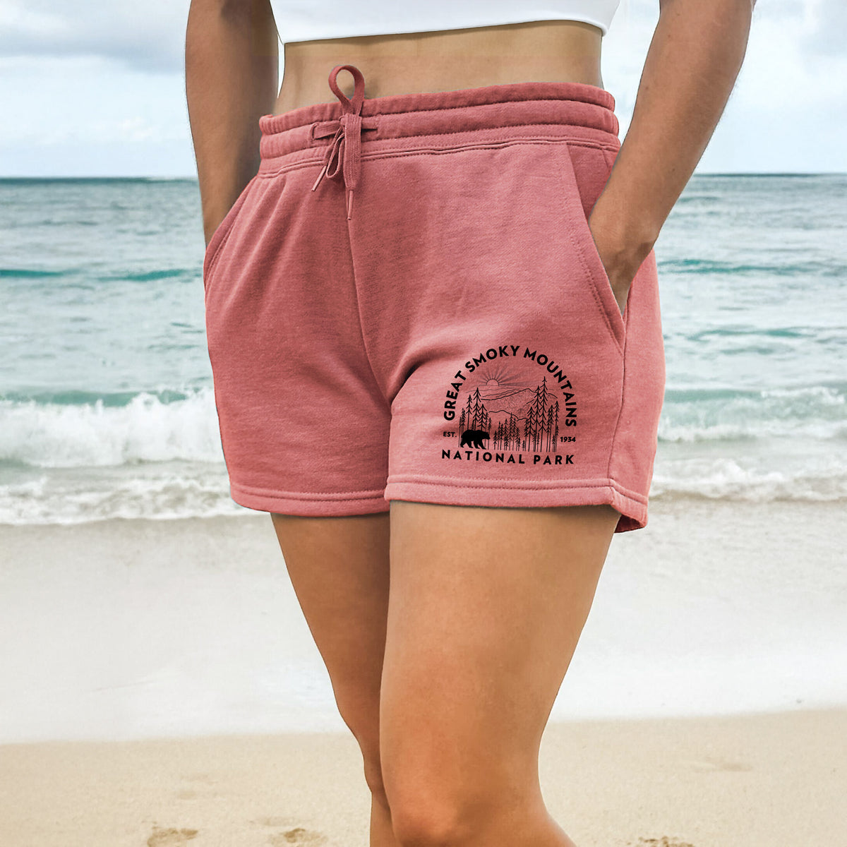 Great Smoky Mountains National Park - Women&#39;s Cali Wave Shorts