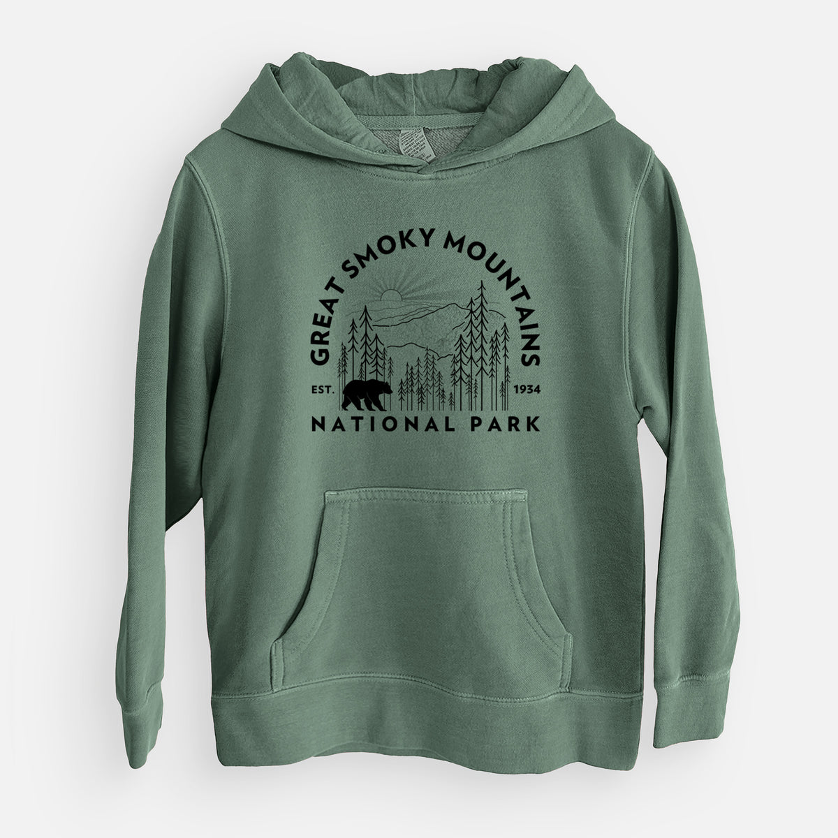 Great Smoky Mountains National Park - Youth Pigment Dyed Hoodie