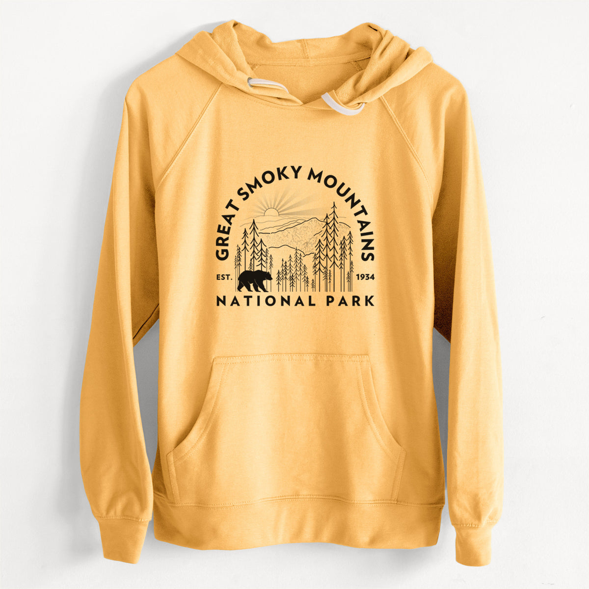 CLEARANCE - Great Smoky Mountains National Park  - Unisex Slim Fit Loopback Terry Hoodie