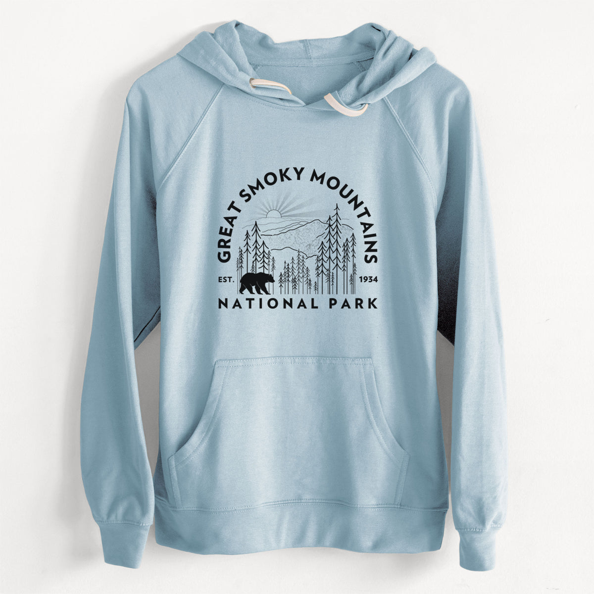 CLEARANCE - Great Smoky Mountains National Park  - Unisex Slim Fit Loopback Terry Hoodie