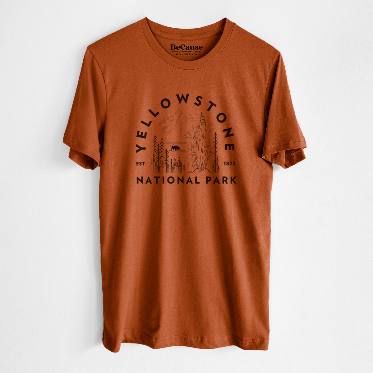 Yellowstone National Park - Lightweight 100% Cotton Unisex Crewneck