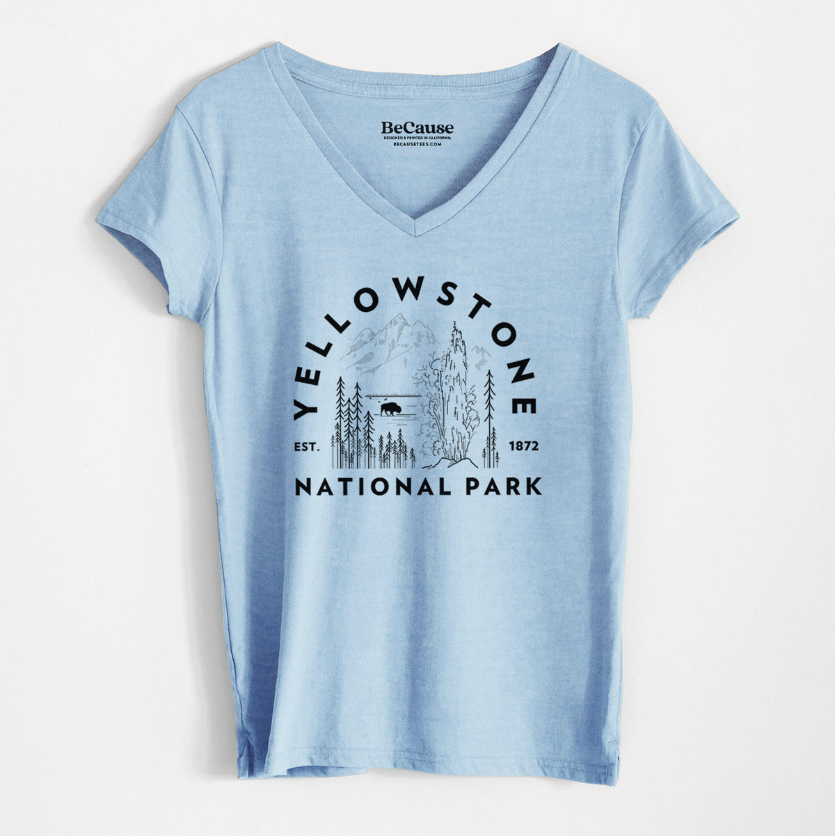 Yellowstone National Park - Women&#39;s 100% Recycled V-neck