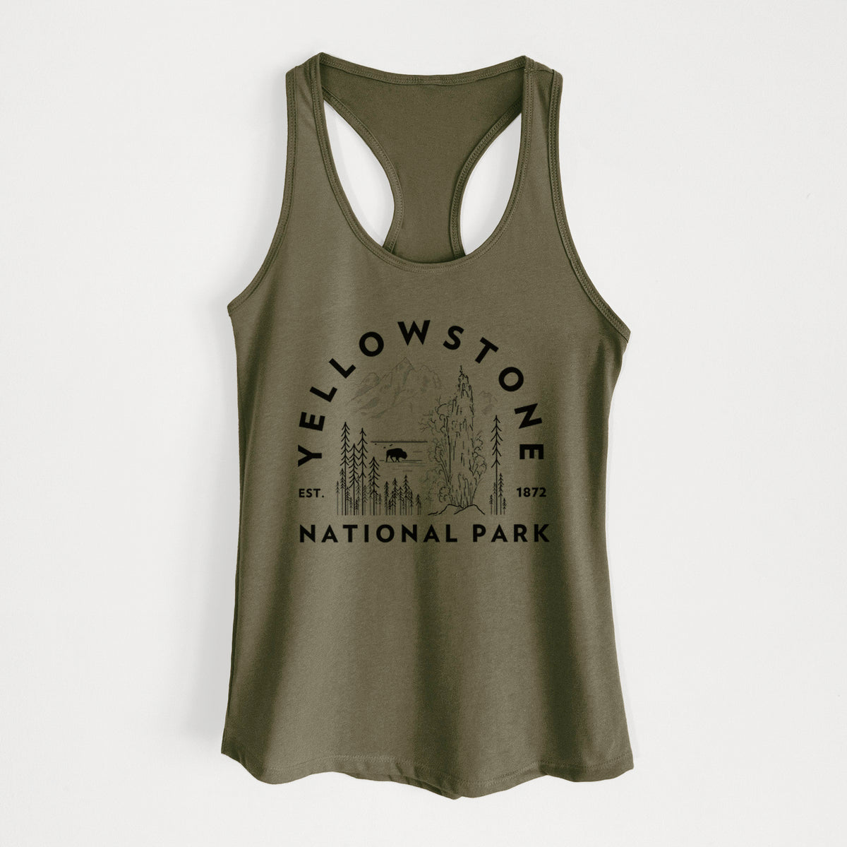 Yellowstone National Park - Women&#39;s Racerback Tanktop