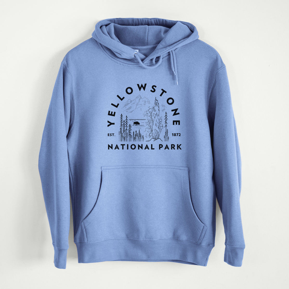 Yellowstone National Park  - Mid-Weight Unisex Premium Blend Hoodie