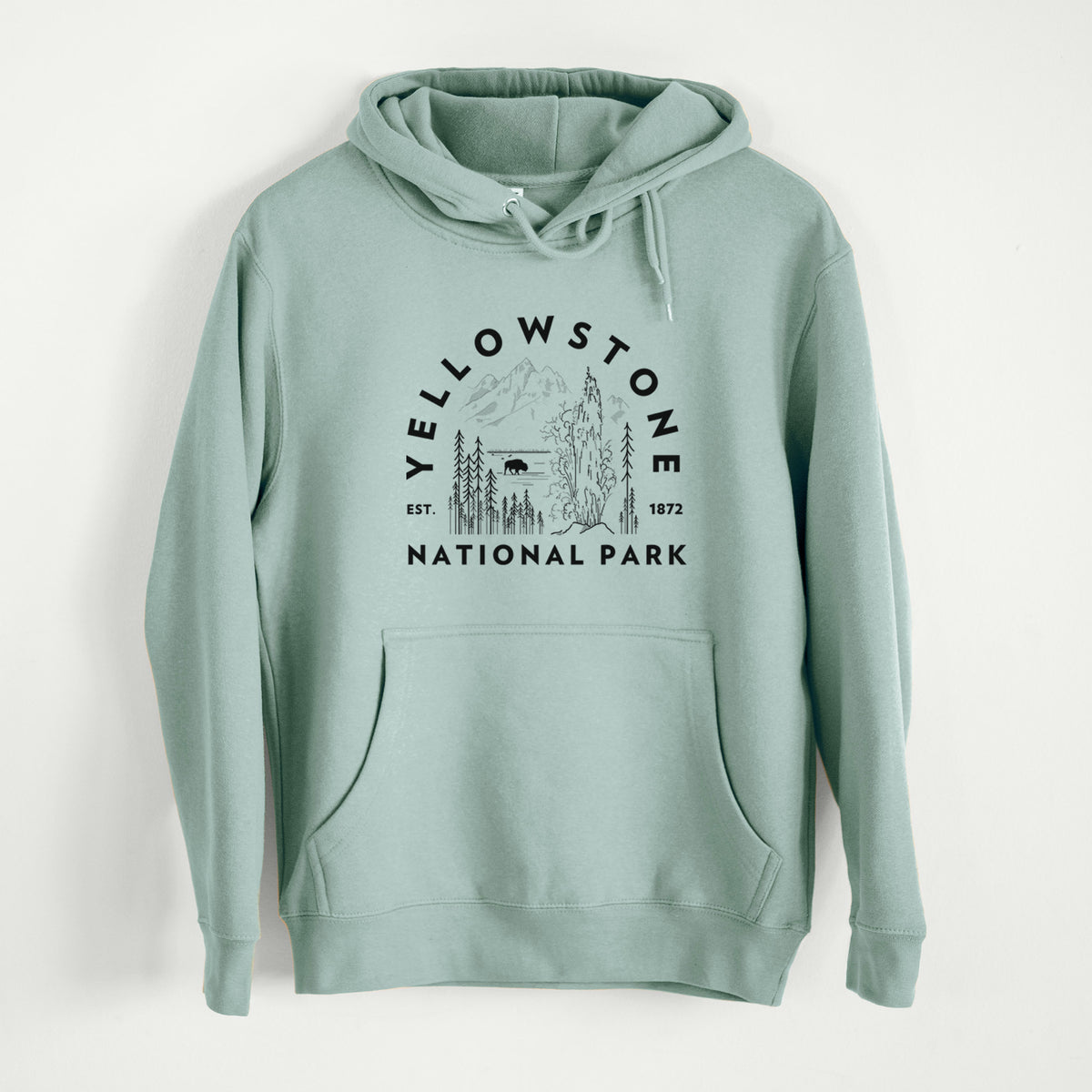 Yellowstone National Park  - Mid-Weight Unisex Premium Blend Hoodie