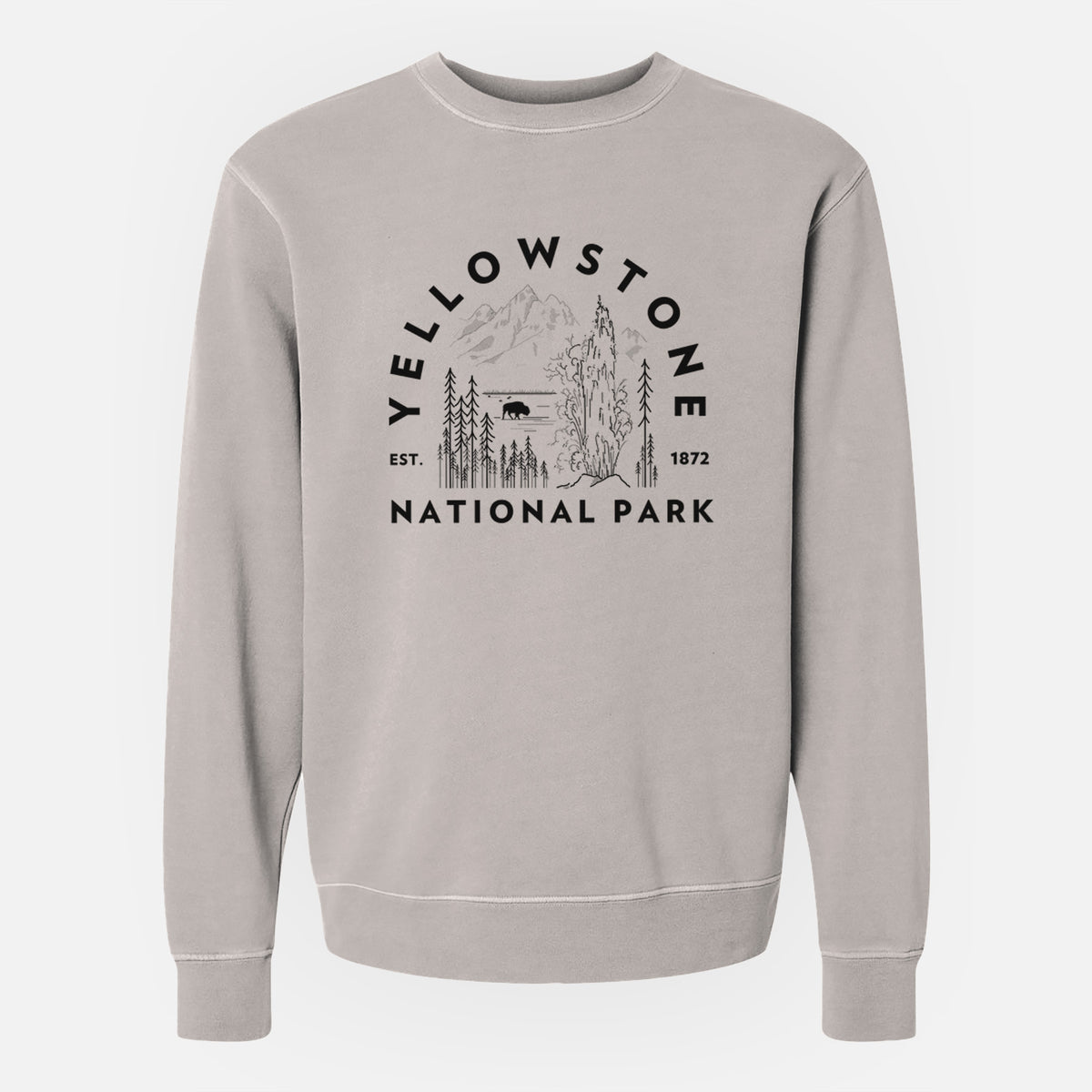 Yellowstone National Park - Unisex Pigment Dyed Crew Sweatshirt