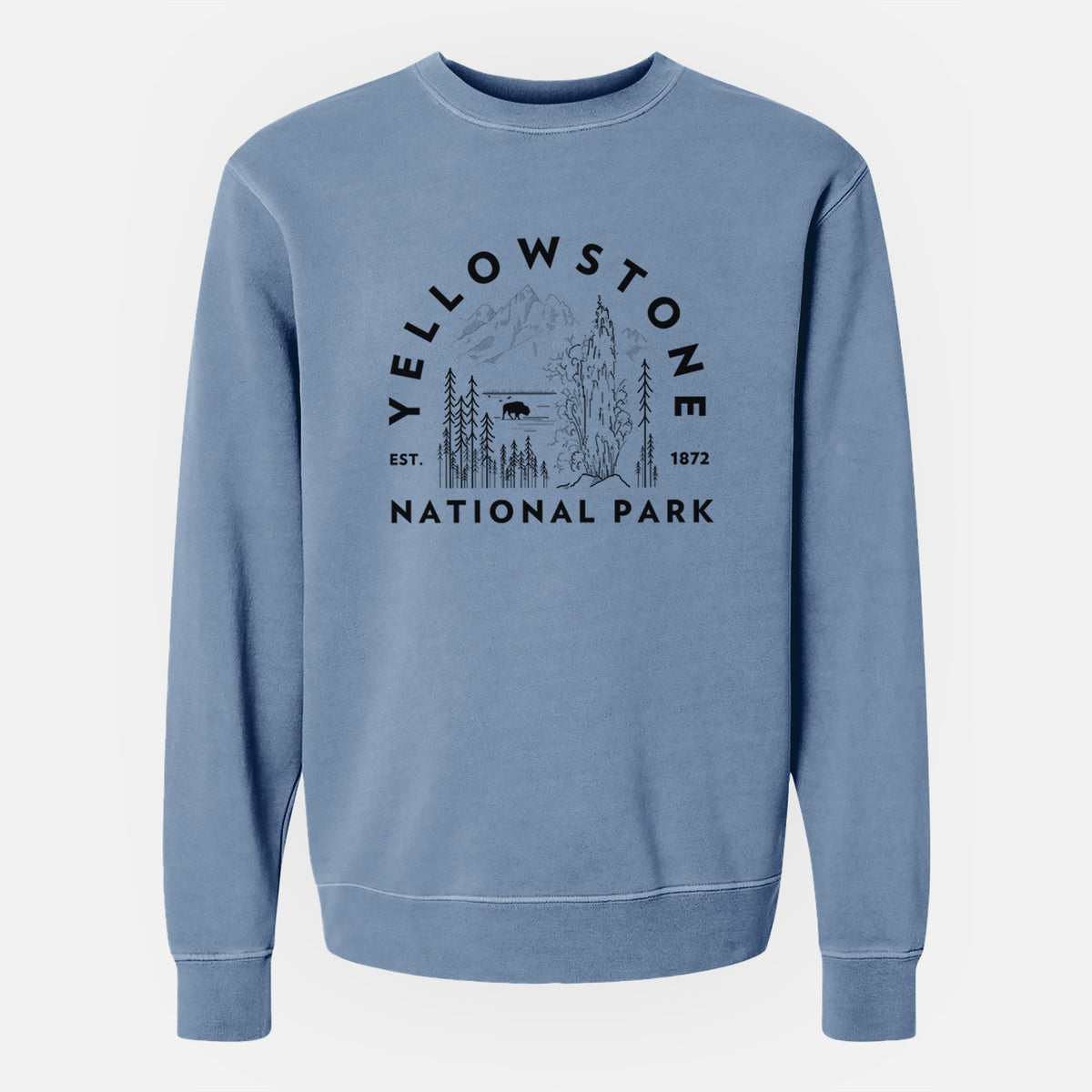 Yellowstone National Park - Unisex Pigment Dyed Crew Sweatshirt