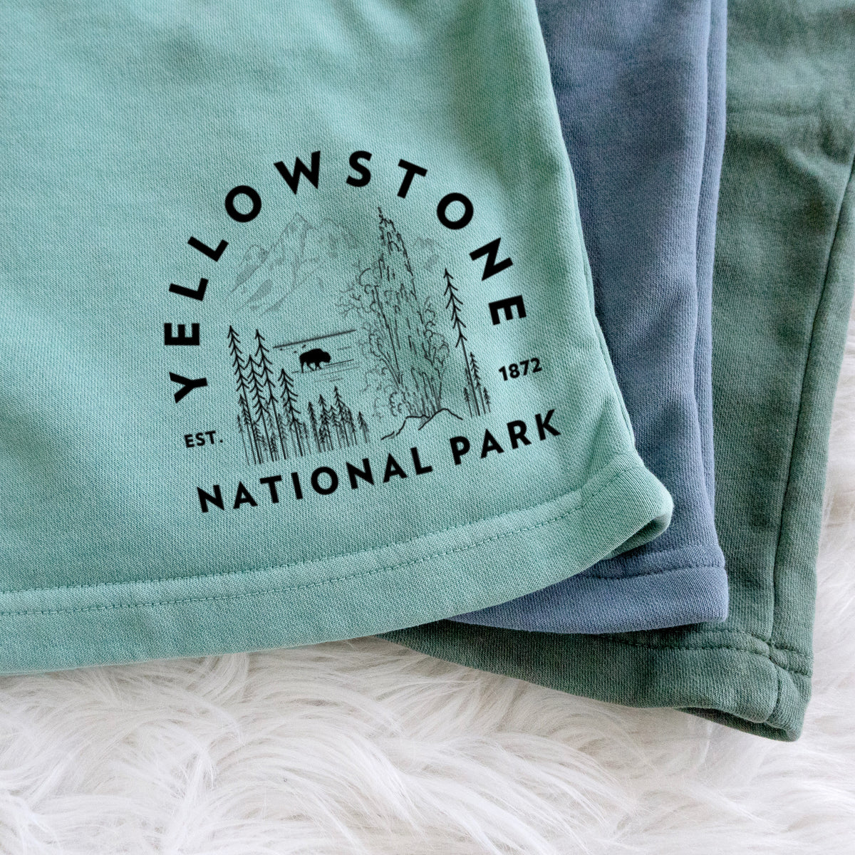 Yellowstone National Park - Unisex Pigment Dyed Shorts