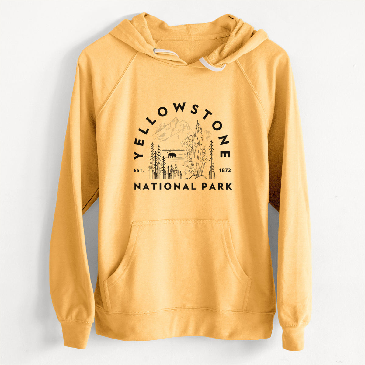 Yellowstone National Park  - Unisex Slim Fit Loopback Terry Hoodie