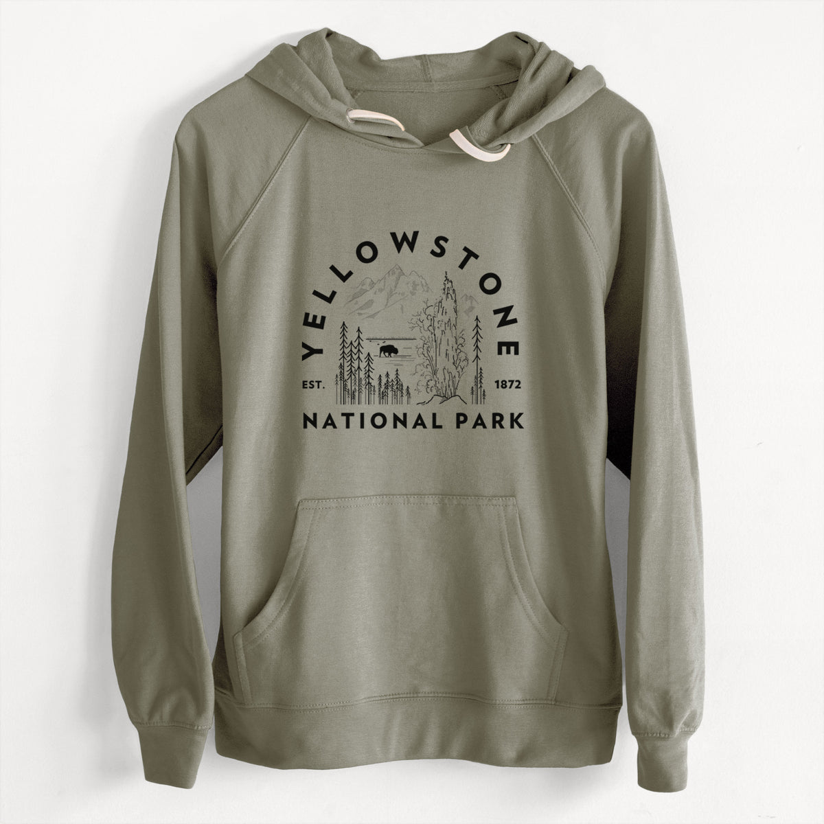 Yellowstone National Park  - Unisex Slim Fit Loopback Terry Hoodie