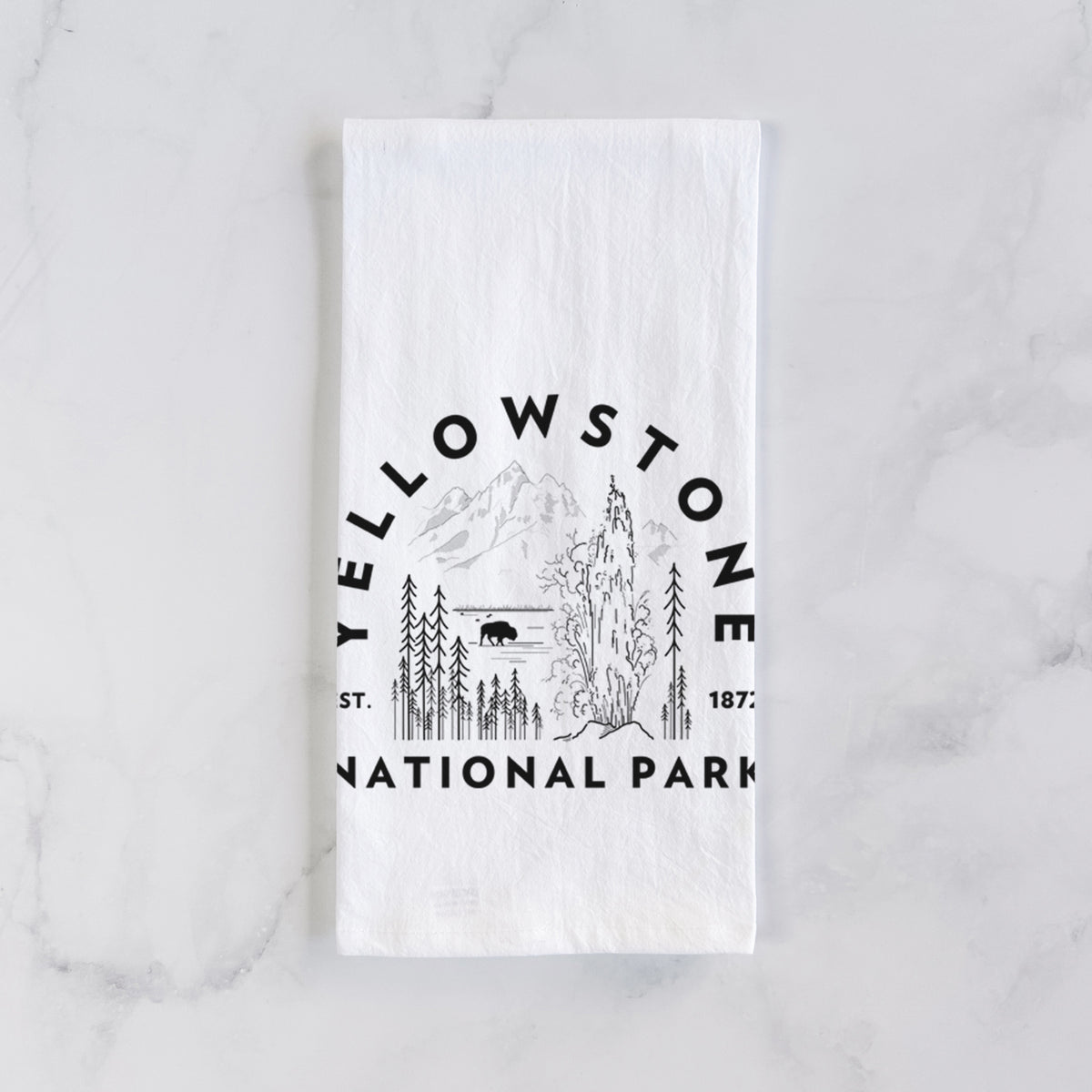 Yellowstone National Park Tea Towel