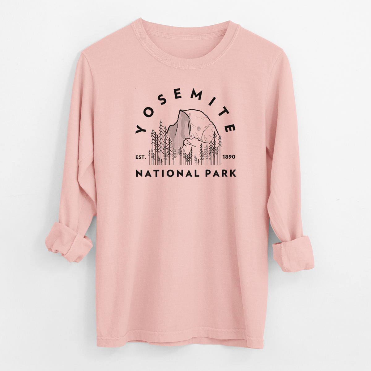 Yosemite National Park - Men&#39;s Heavyweight 100% Cotton Long Sleeve