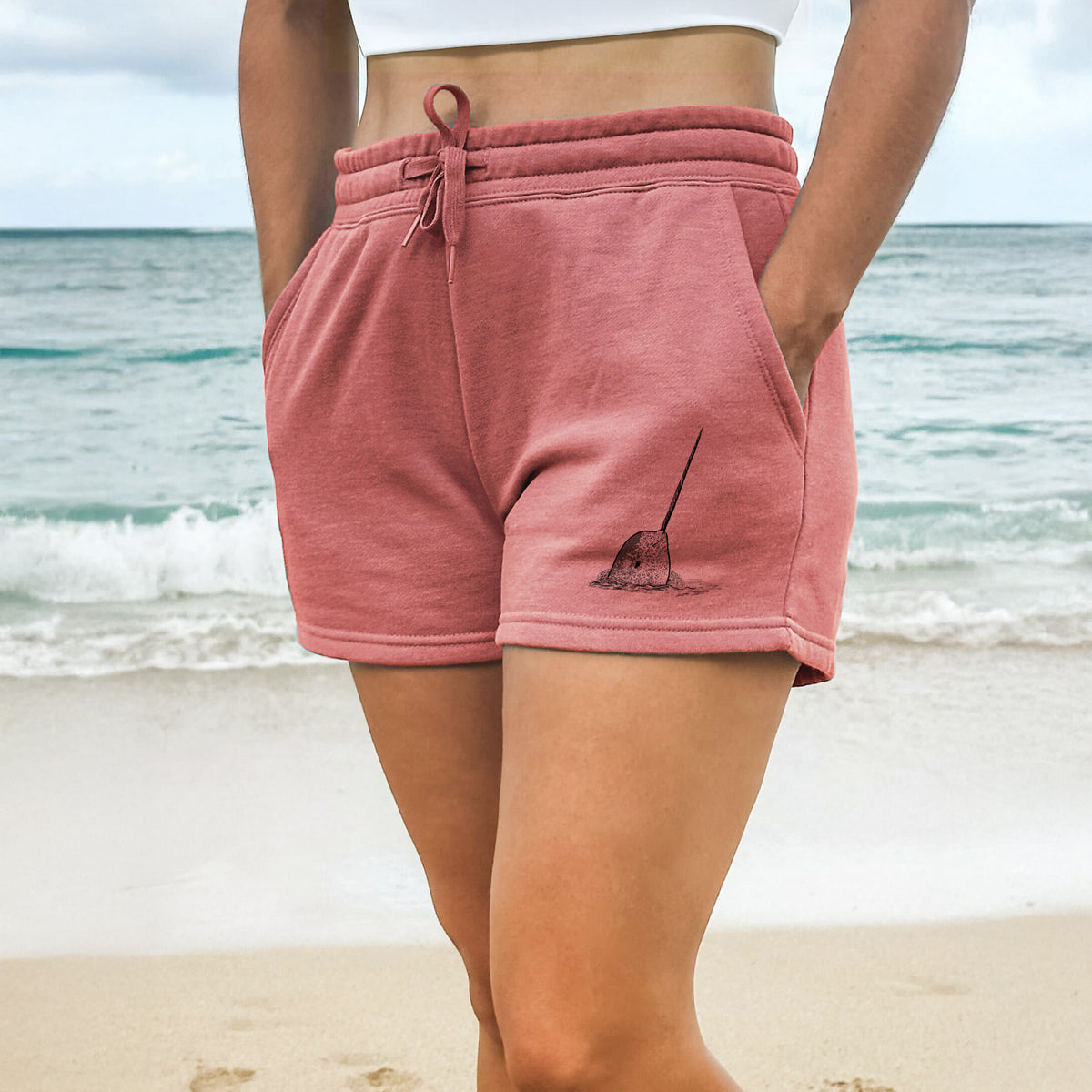 Narwhal - Monodon monoceros - Women&#39;s Cali Wave Shorts