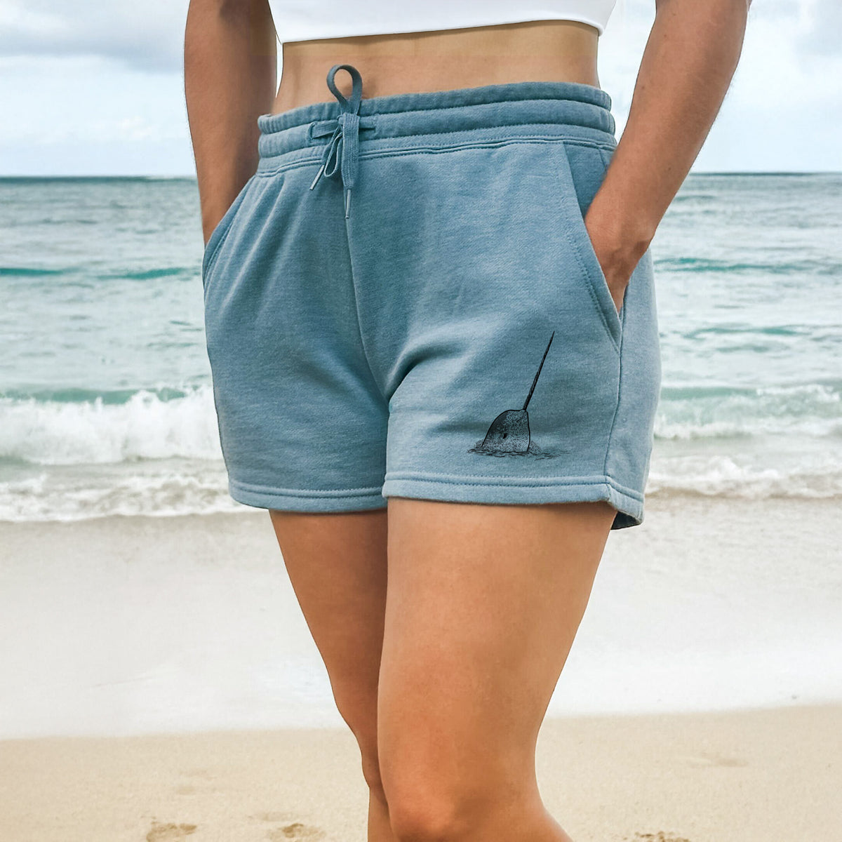 Narwhal - Monodon monoceros - Women's Cali Wave Shorts