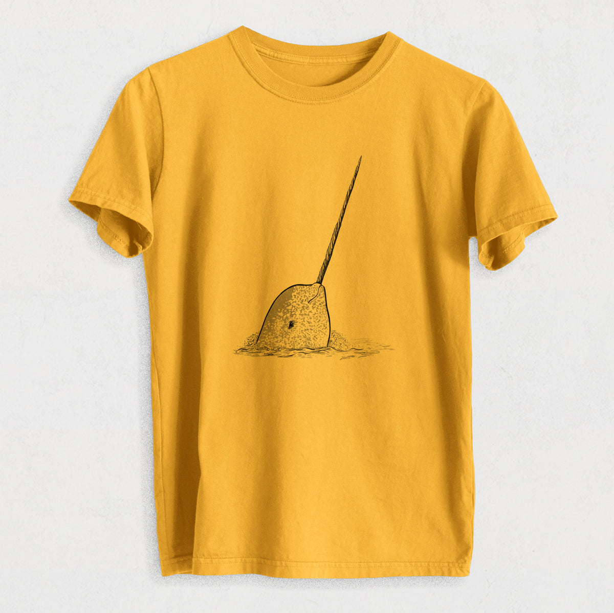 Narwhal - Monodon monoceros - Heavyweight Men&#39;s 100% Organic Cotton Tee