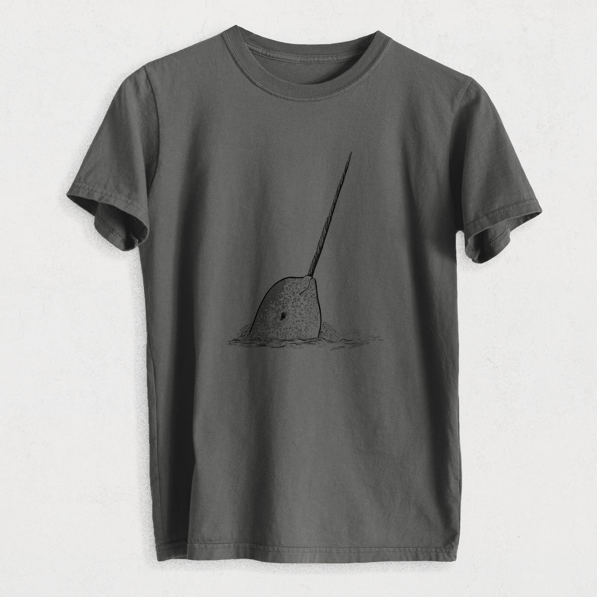Narwhal - Monodon monoceros - Heavyweight Men&#39;s 100% Organic Cotton Tee