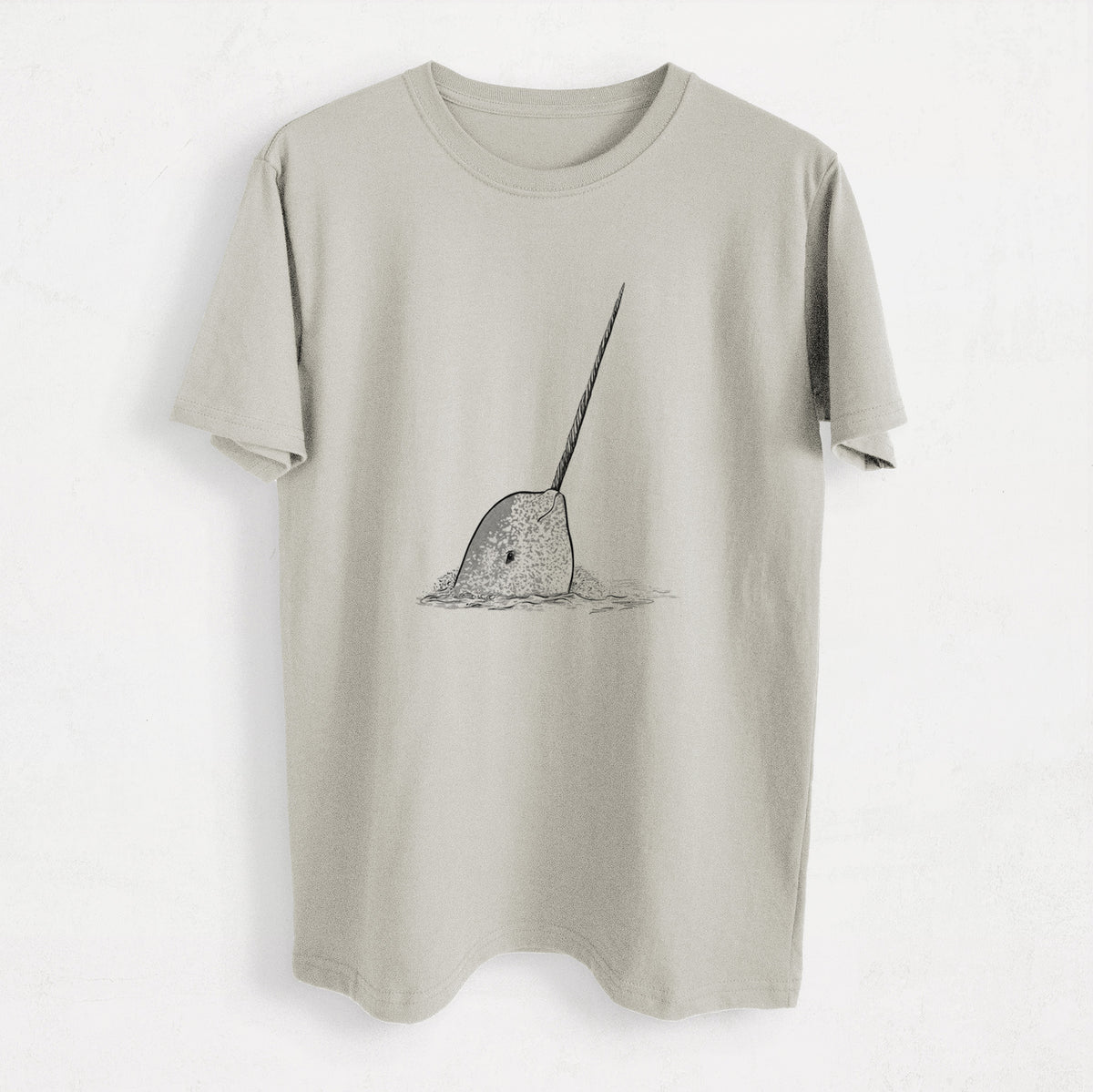 Narwhal - Monodon monoceros - Heavyweight Men&#39;s 100% Organic Cotton Tee