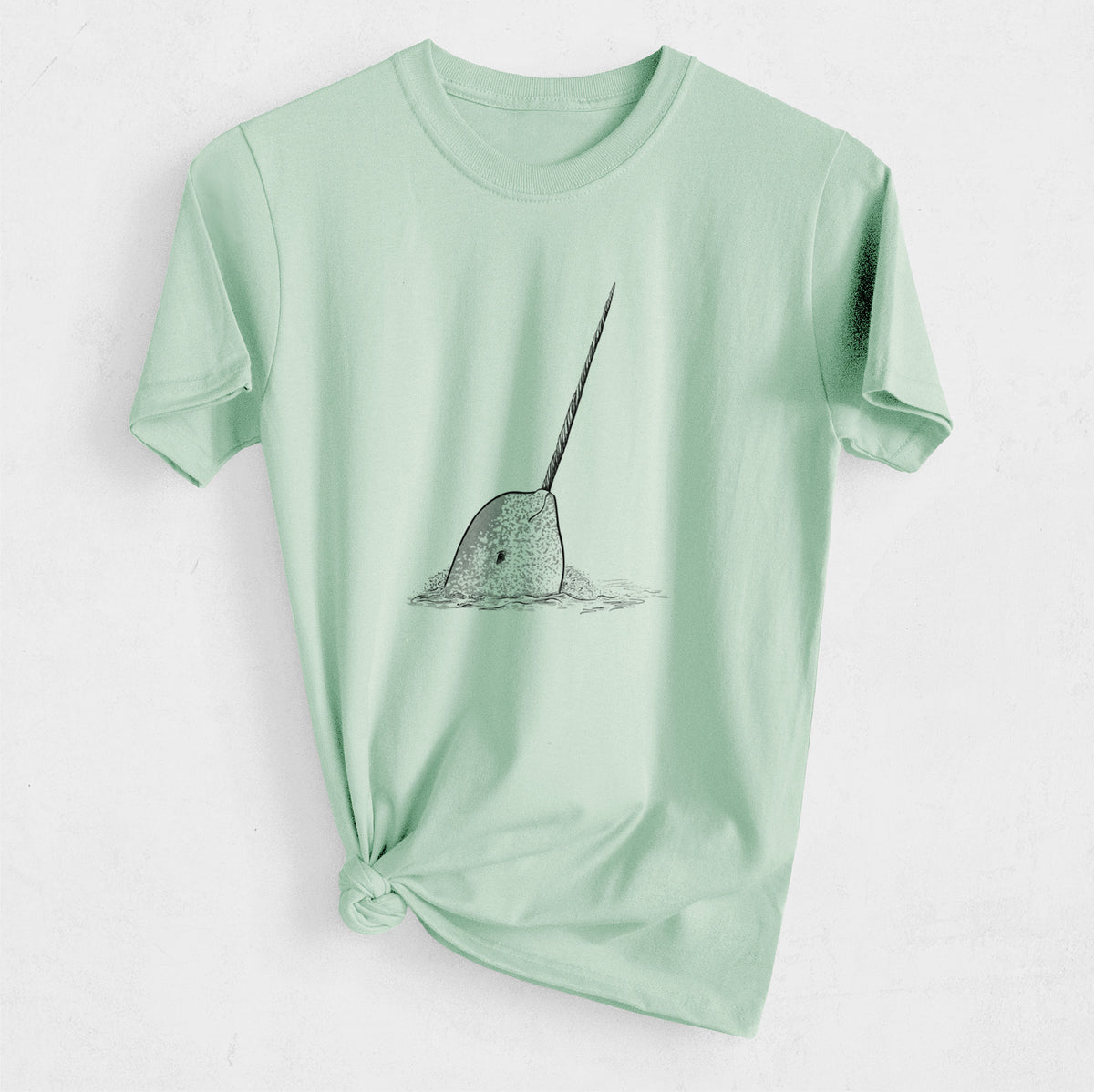 Narwhal - Monodon monoceros - Heavyweight Men&#39;s 100% Organic Cotton Tee