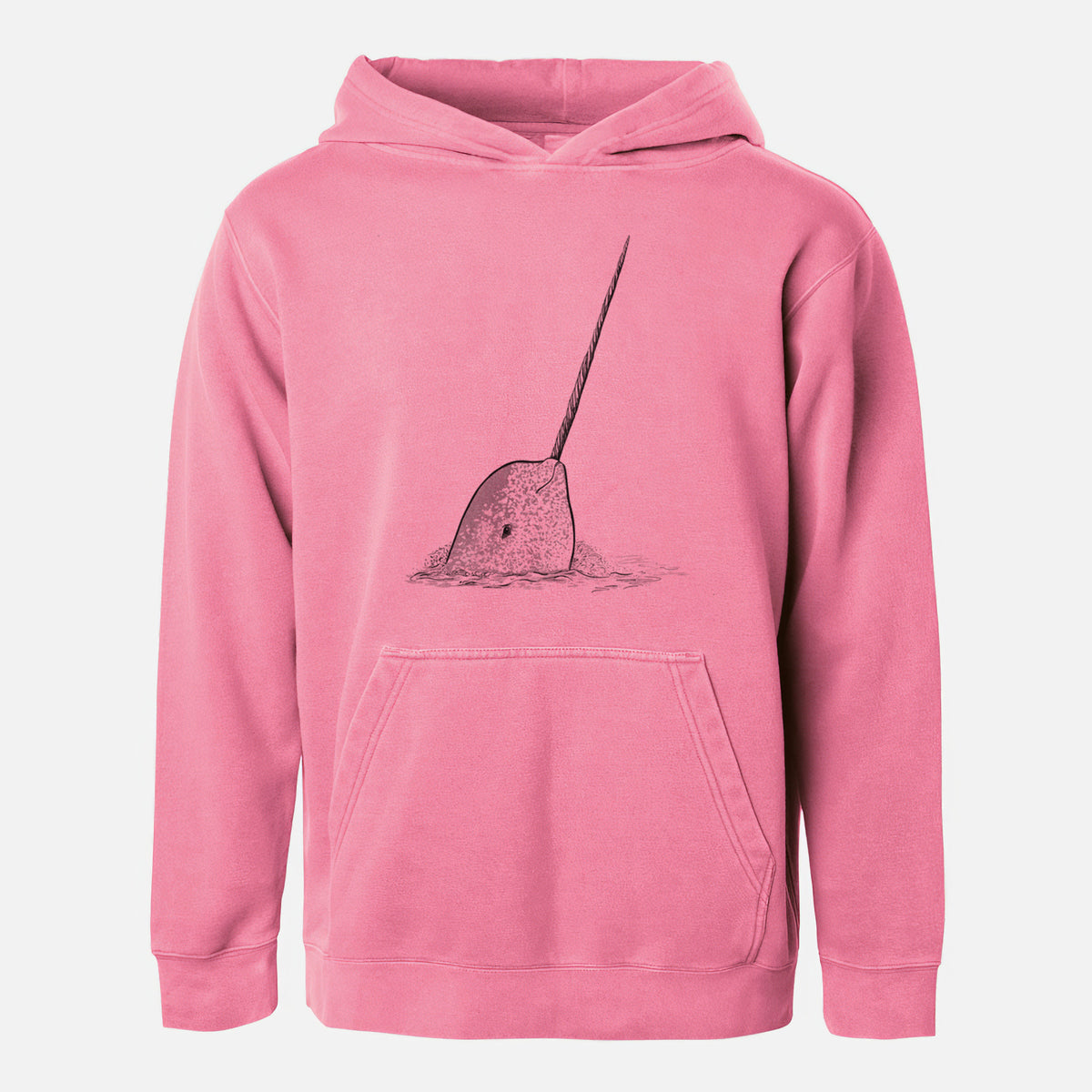 Narwhal - Monodon monoceros - Youth Pigment Dyed Hoodie