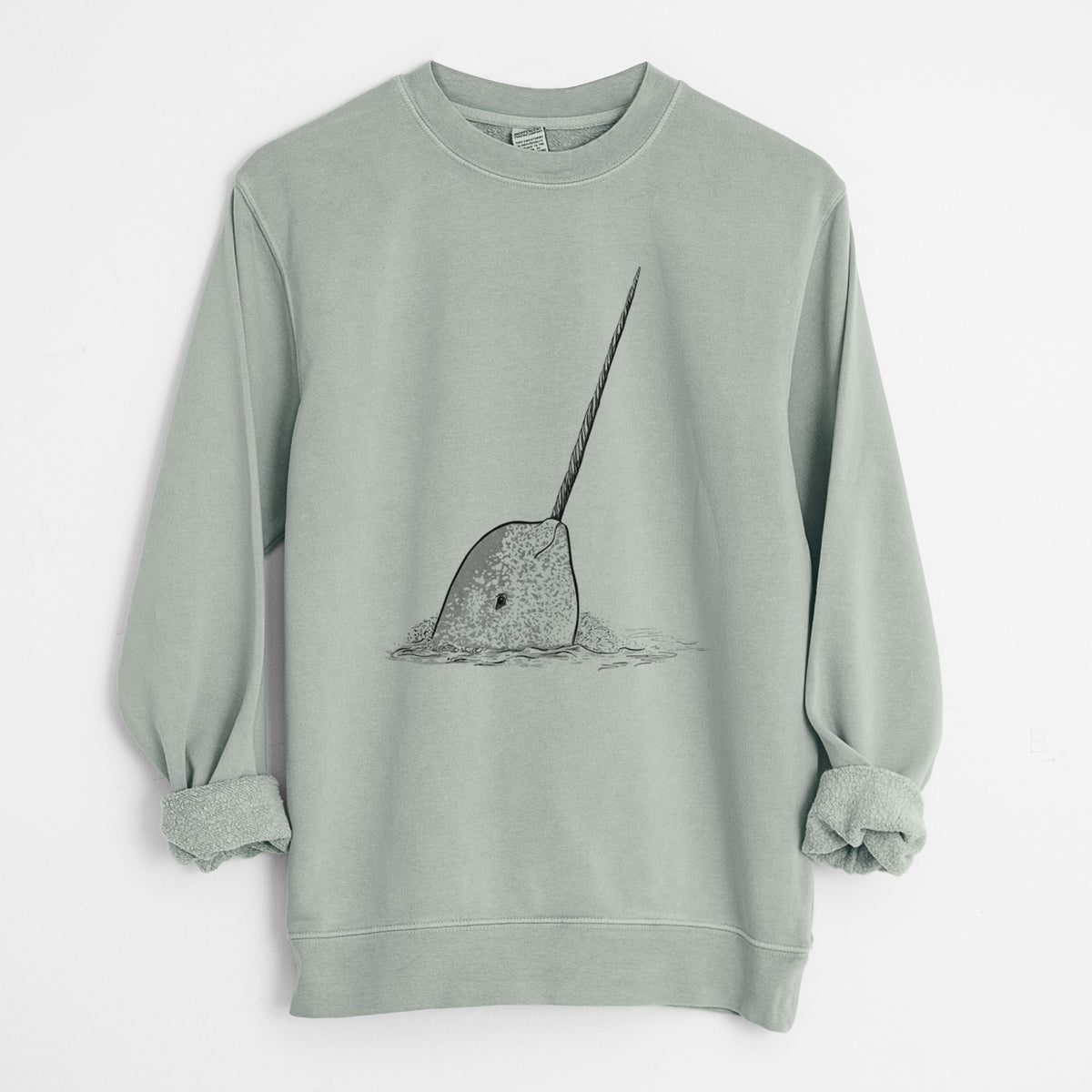 Narwhal - Monodon monoceros - Unisex Pigment Dyed Crew Sweatshirt