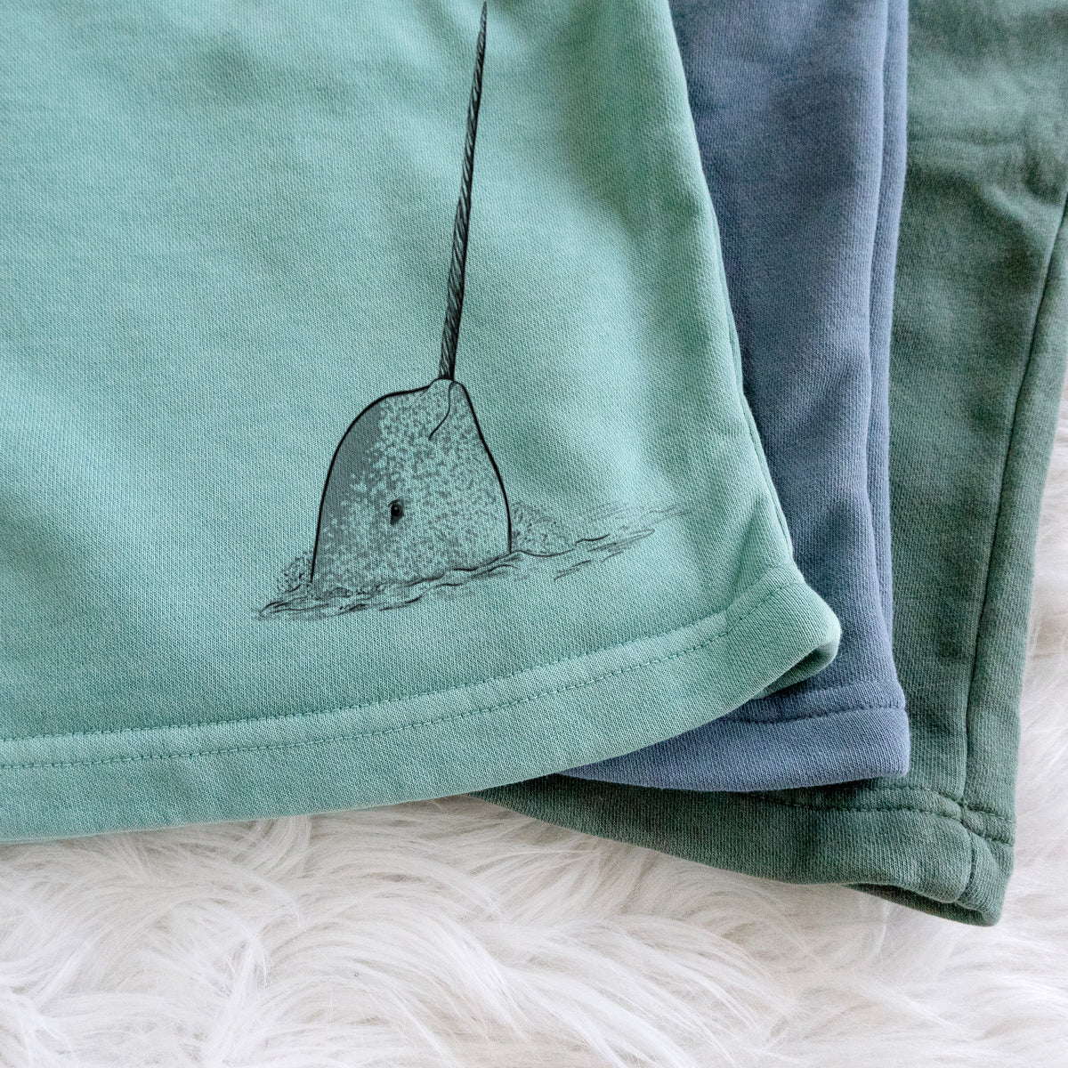 Narwhal - Monodon monoceros - Unisex Pigment Dyed Shorts