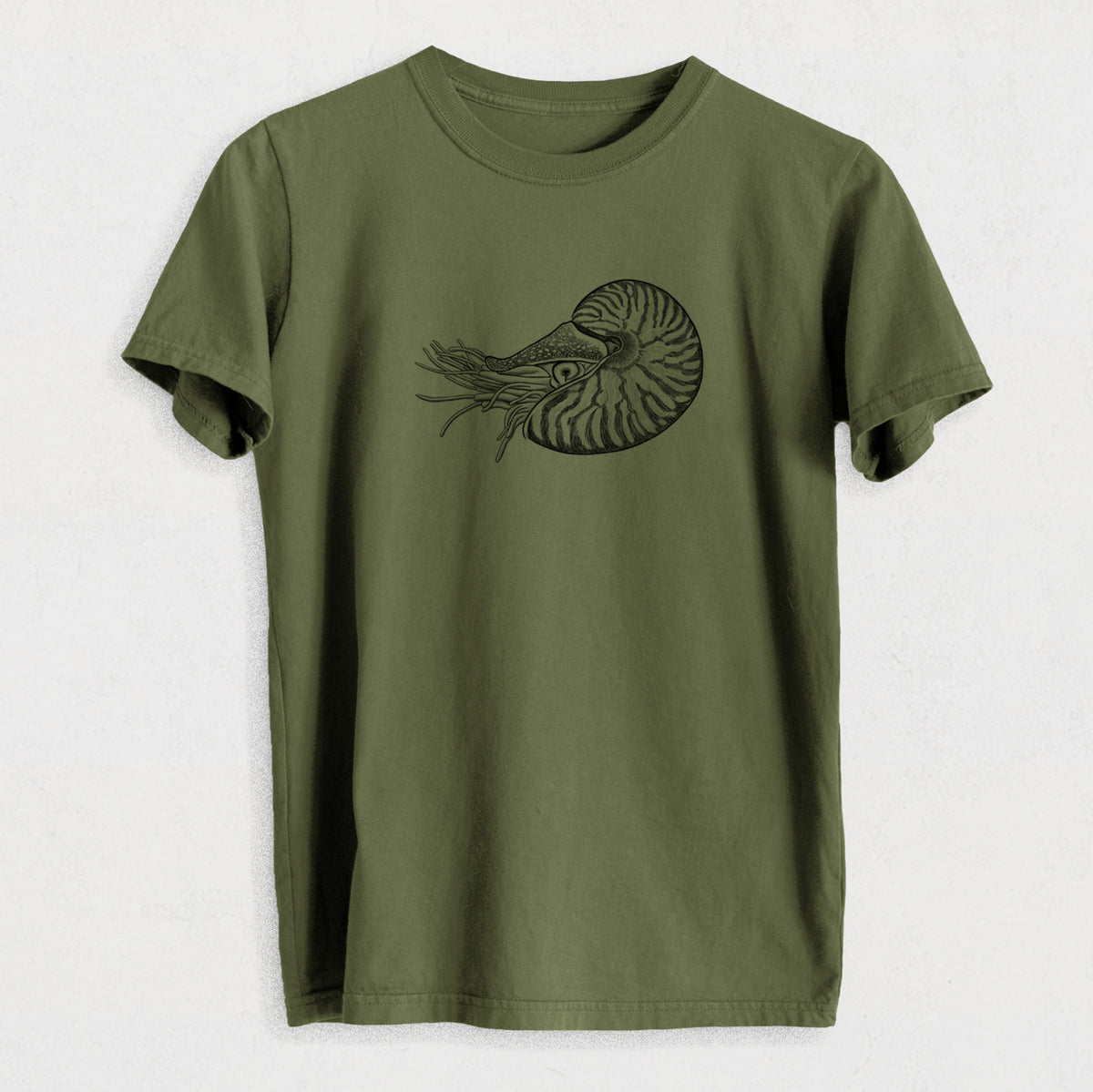 Palau Nautilus - Nautilus belauensis - Heavyweight Men&#39;s 100% Organic Cotton Tee