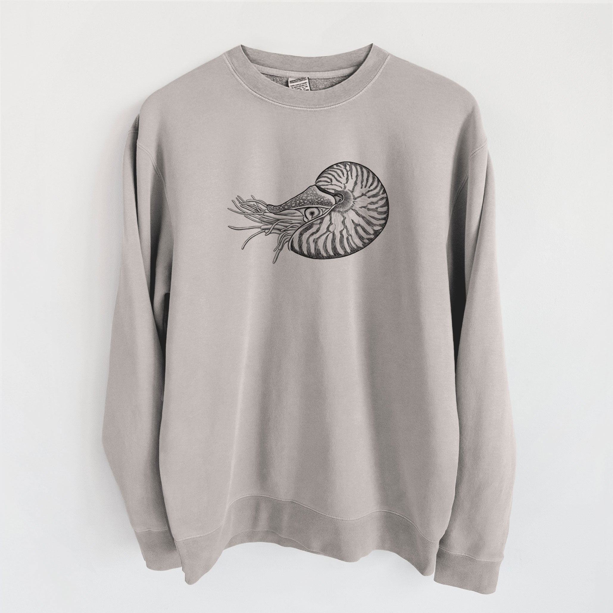 Palau Nautilus - Nautilus belauensis - Unisex Pigment Dyed Crew Sweatshirt