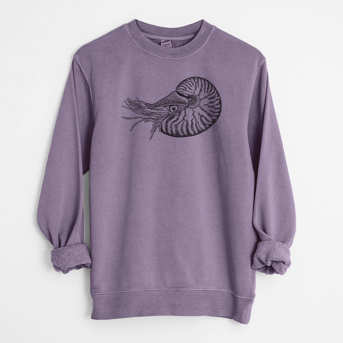 Palau Nautilus - Nautilus belauensis - Unisex Pigment Dyed Crew Sweatshirt